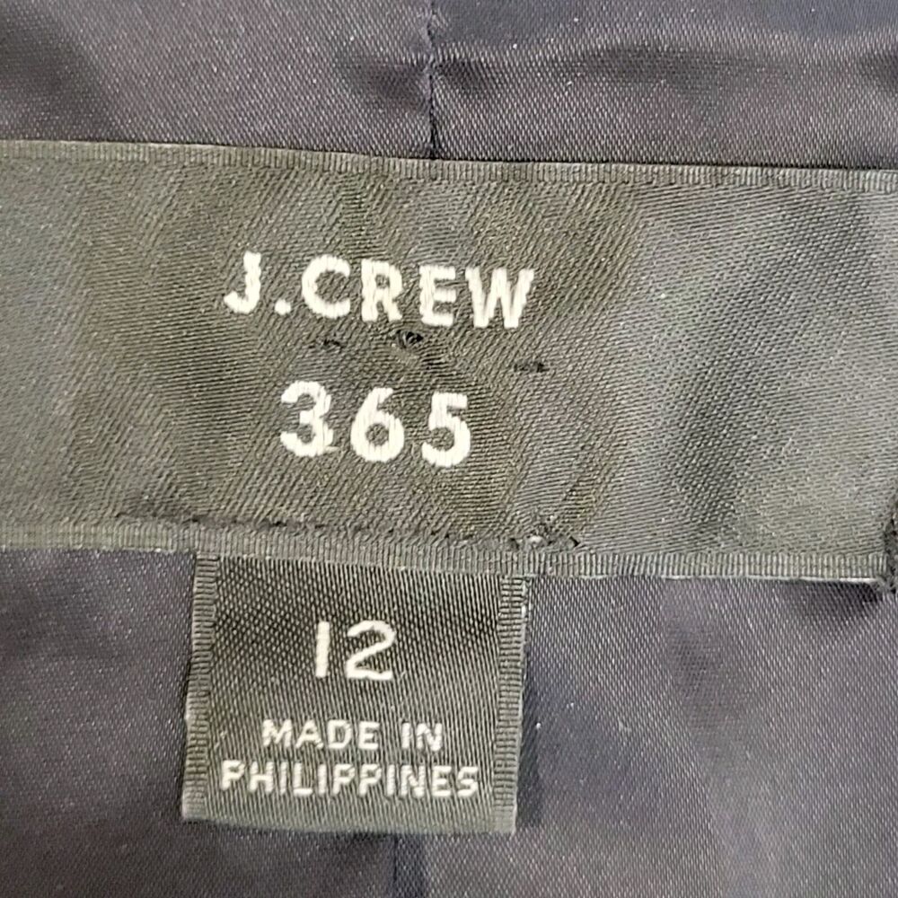 J Crew 365 Black Blazer Women 8 Medium Open Front Collarless Minimalist Corpcore - Picture 4 of 10